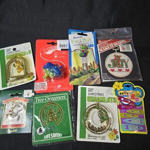 Assorted Christmas Ornaments and Keychains